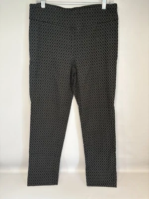 Zac & Rachel Stretch Women's Black Printed Dress Pants Size 14 Stretch Slacks - Image 1 of 4