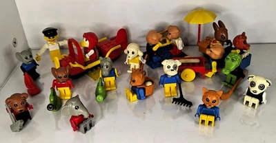 Lote de colección LEGO Fabuland 1979-1989 - 20+ figuras, vehículos y accesorios Foto 1 de 4