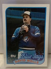 1989 Topps David Wells #567 "Recor / Record" Error Baseball Card