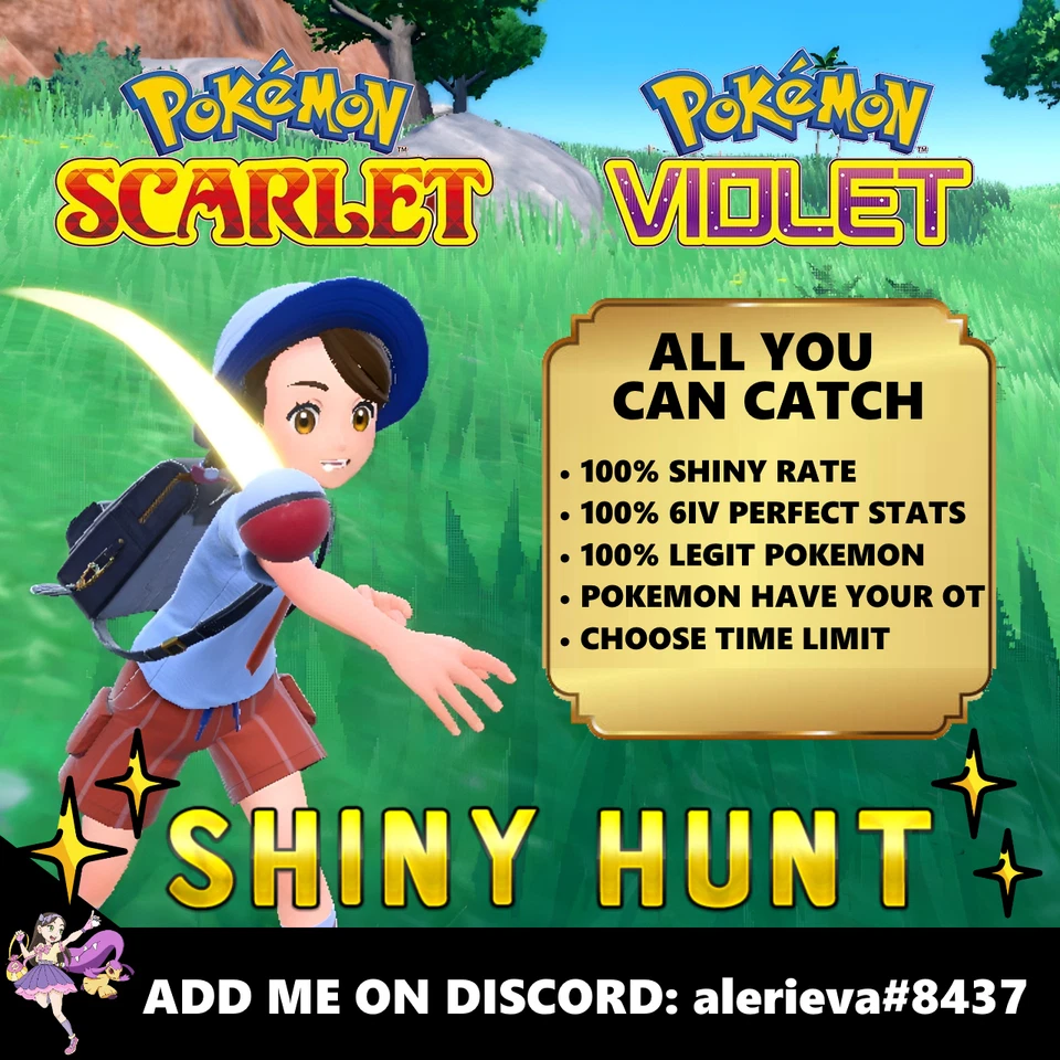 POKÉMON Pokemon Scarlet & Violet 100% SHINY & 6IV HUNT SESSION ALL YOU CAN CATCH