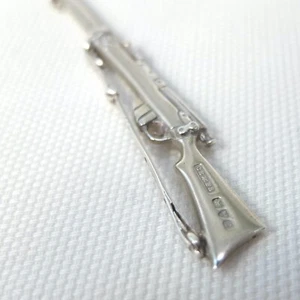 1904 SILVER LEE ENFIELD RIFLE SPOON SAUNDERS & SHEPHERD SMLE MODEL ANTIQUE WW1 - Picture 1 of 24