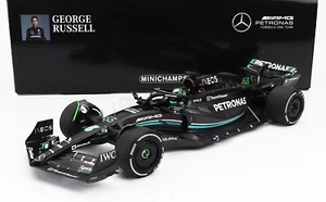 MODELLINO AUTO STATICO MINICHAMPS MERCEDES GP F1 W14 RUSSELL 2023 SCALA 1/18 - Foto 1 di 7