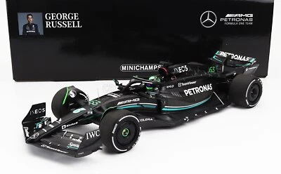 MODELLINO AUTO STATICO MINICHAMPS MERCEDES GP F1 W14 RUSSELL 2023 SCALA 1/18 - Immagine 1 di 4