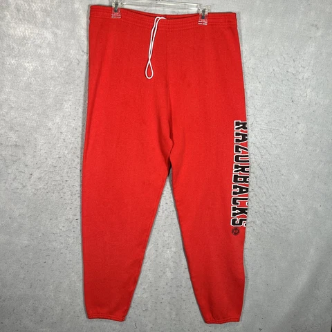 A1 Vintage 90s Arkansas Razorbacks Sweatpants Adult Large Red Made In USA Mens Cover