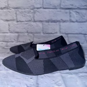 SKETCHERS WOMENS 6 CLEO SHERLOCK ENGINEERED KNIT LOAFER SKIMMER BALLET FLAT NEW - Picture 1 of 8