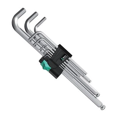 Wera 05073391001 9 Piece Ball End Hexagon Allen Key Set Metric - Image 1 of 4