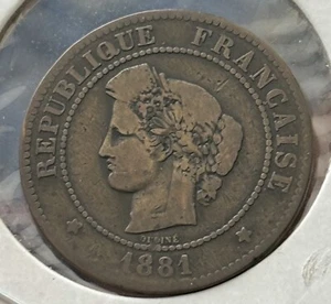 1881 A France 5 Centimes - Picture 1 of 2