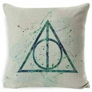 NEW Harry Potter Deathly Hallows Pillow Cover, 17 x 17 inch Cover Case Throw - Picture 1 of 2