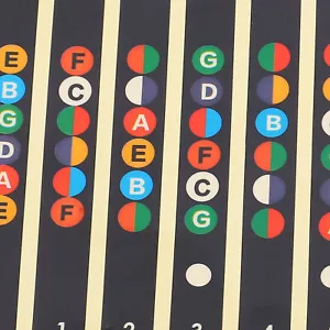 Adesivi tastiera chitarra autoadesivi accessori musicali tono 7 colori per Beg GMG - Foto 1 di 28