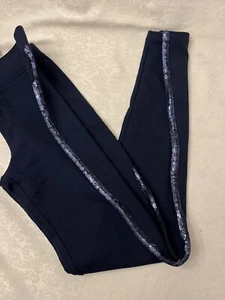 Gap Kids Girls Blue Pull-On Elastic Waist Pants XXL 14-16 Sequin Side - Picture 1 of 6