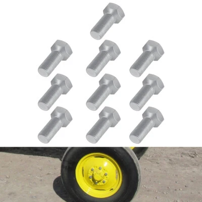 JD16 WB916 Front Wheel Hub Lug Bolt 10pk 9/16-18 x 1-1/8" For John Deere Tractor - Image 1 of 4