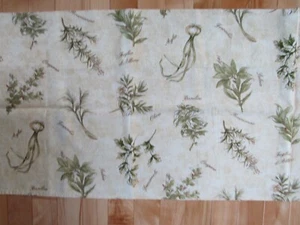2 WAVERLY GIARDINO VALANCES ITALIAN SPICES 16X 53 OREGANO BASILICO GOLDEN YELLOW - Picture 1 of 9