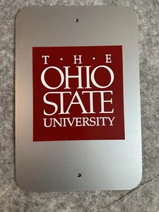 OSU Parking Ohio State University Metal Heavy Thick Gauge Sign 8 x 12 Brutus Fan - Picture 1 of 9
