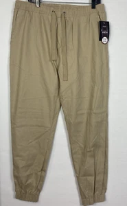 Pantalone jogger uomo Galaxy flex 4 vie tessuto elasticizzato coulisse taglia XL cachi nuovo con etichette - Foto 1 di 10