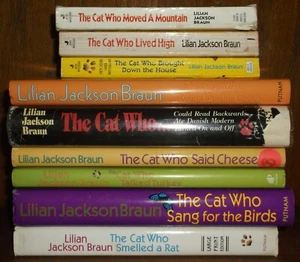 THE CAT WHO NOVELS LILIAN JACKSON BRAUN LOT of 9 BOOKS HARDBACK PAPERBACK USED - Foto 1 di 9