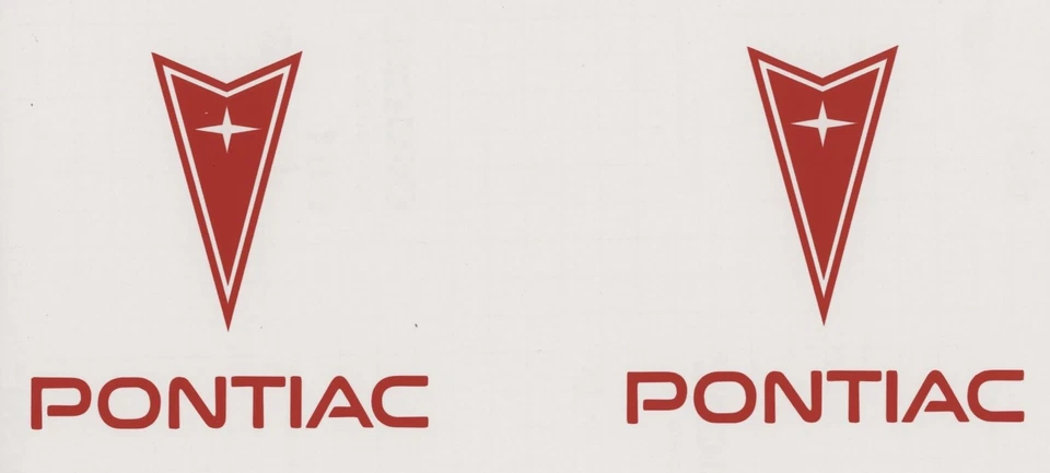 2x Calcomanías rojas PONTIAC 4" calcomanías pegatinas coche de carreras muestra ventanas calcomanías Foto 1 de 1