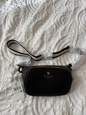 Bolso Bandolera Kate Spade Emma Cuero Guijarro Negro KK070 NUEVO CON ETIQUETAS Foto 1 de 4