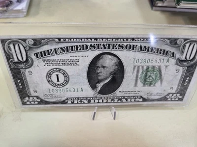 Nice VF+ 1928 B $10 Federal Reserve Note - Federal Bank Of Minneapolis  - Image 1 of 3