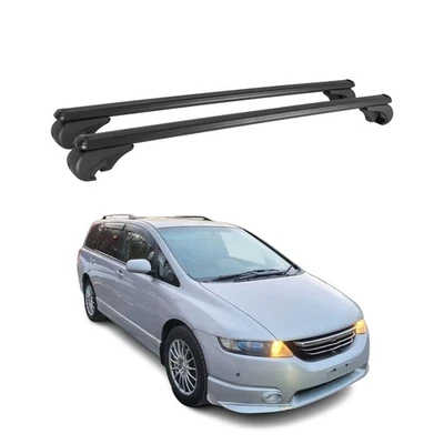 Portaequipajes barras transversales de techo bloqueables para Honda Odyssey 2005-2010 negro Foto 1 de 4