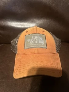 The North Face Trucker Hat Cap Snapback Adjustable Orange - Picture 1 of 4