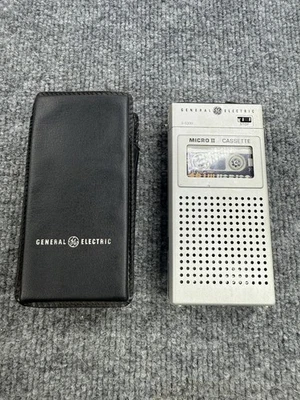 Grabadora/reproductor Micro II de colección GE General Electric 3-5330 con estuche no probado Foto 1 de 4