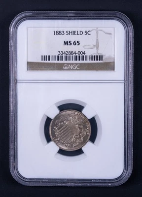 1883 5C Shield Nickel NGC MS65 Brilliant Uncirculated Coin WB004 - Image 1 of 2