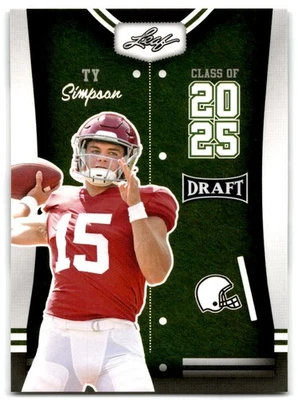 2023 Ty Simpson Leaf Draft Rookie Class of 2025 - Alabama Crimson Tide - Image 1 of 2