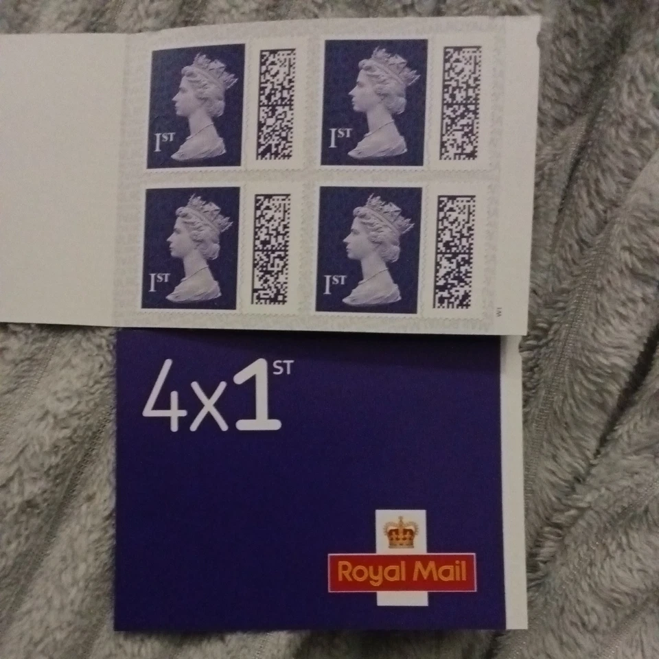 Royal Mail 1st Class UK Postage Stamps - Book of 4 - Image 1 of 1