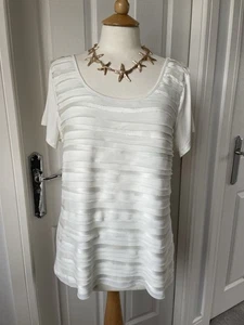 Per Una M&S Ivory Tiered Top Ribbon & Chiffon Size 16 - Picture 1 of 8