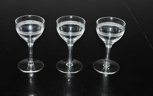 BRYCE GLASS NEEDLE ETCHED CORDIAL SET OF 3 - Picture 1 of 1