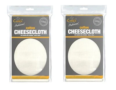 2 Muslin Cheese Cloth Straining Cloth Cheese Making Baking Steaming 180cm x 90cm - Image 1 of 4