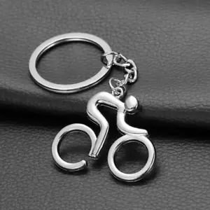 Portachiavi uomo bicicletta portachiavi anello chiavi bici da corsa rimorchio - Foto 1 di 12