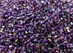 Perline di semi 200 GRAMMI 6/0 perline di vetro esagonale giapponese all'ingrosso 356B iride viola - Foto 1 di 1