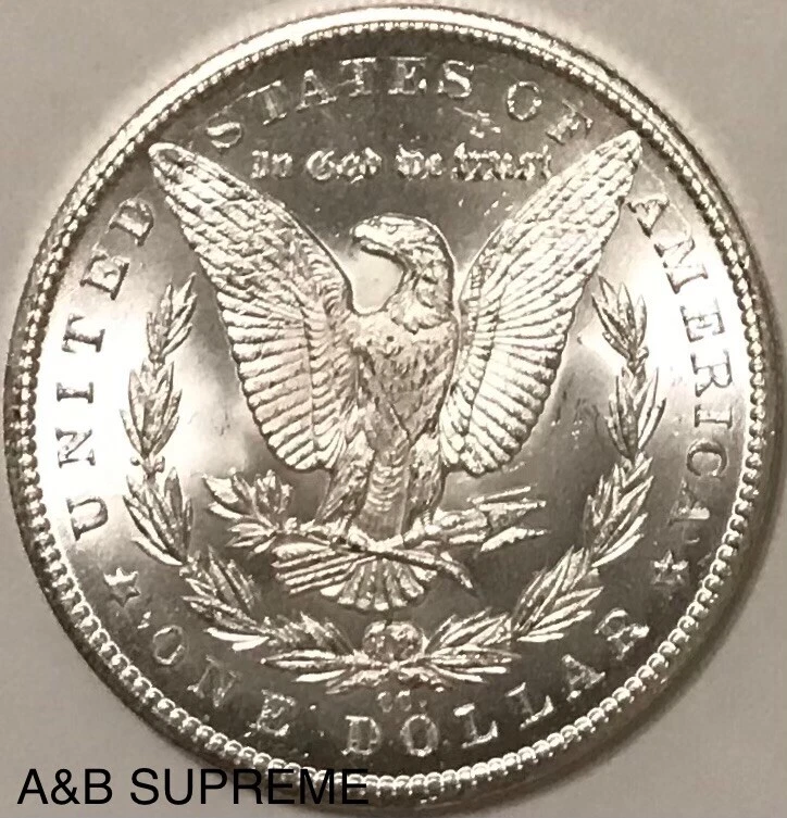 "CC" MORGAN DOLLAR CARSON CITY "STUNNING GEM" FROM OBW ROLL BU UNC 90% SILVER - Image 1 of 4