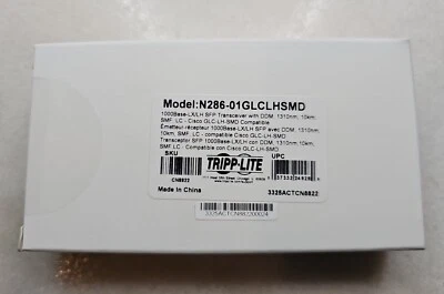 Tripp Lite Cisco GLC-LH-SMD Compatible SFP Transceiver 10/100/1000 LX/LH LC - Image 1 of 2