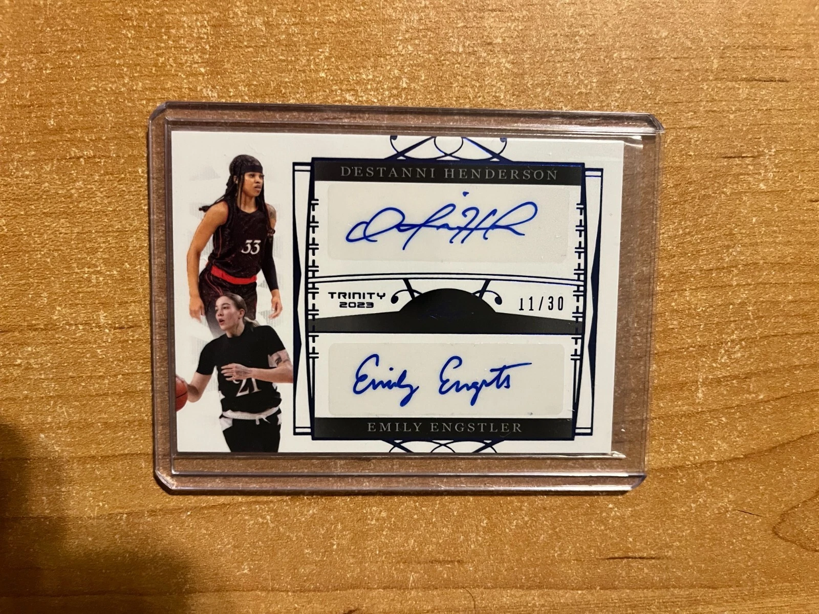 2022-23 Leaf Trinity - Destanni Henderson / Emily Engstler - Blue Dual Auto /30