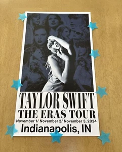 OFFIZIELLES TAYLOR SWIFT The Eras Tour 1.-3. November 2024 Indianapolis IN Poster NEU ✅✅ - Bild 1 von 5