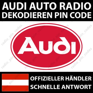 AUDI RADIO DEKODIEREN PIN CODE CHORUS CONCERT DELTA GAMMA NAVIGATION SYMPHONY - Bild 1 von 4