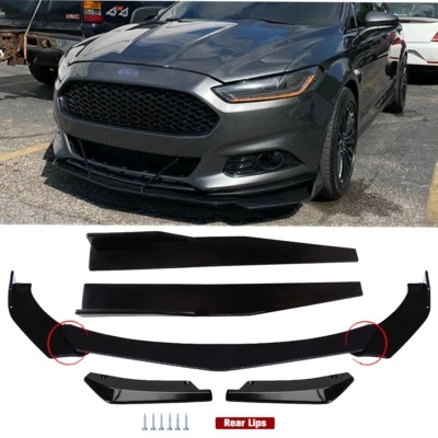 Coupe Sedan Car Front Bumper Lip Spoiler Splitter Body Kit For Ford Fusion - Image 1 of 4