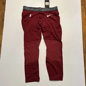 Nike Pro Hyperstrong 3/4 Leggings Men’s NBA SIZE 2XL-TALL MAROON - Picture 1 of 9