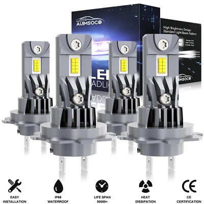 Para Ram ProMaster 1500 2500 3500 2014-2018 - 4X faros delanteros LED bombillas altas/bajas Foto 1 de 4