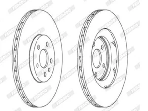 KIT COPPIA DISCHI FRENO ANTERIORI per AUDI Q5 AUDI A5 A4 B8 AVANT DDF1665C-1 - Foto 1 di 2