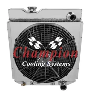 Mustang Champion 1964-1966 3 filas cubierta de radiador y ventilador de perfil mediano SPAL 16" - Imagen 1 de 4