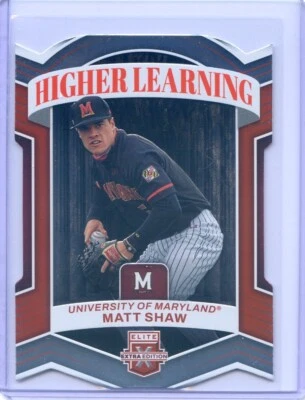 2023 Panini Elite Extra Edition MATT SHAW #HL-9 HIGHER LEARNING DIE-CUT /99 - Image 1 of 2