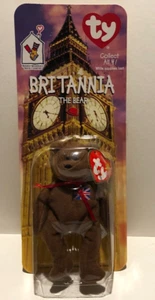RARE MINT ERRORS BRITANNIA THE BEAR RONALD MCDONALD CHARITIES TY BEANIE BA - Picture 1 of 4