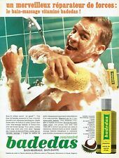 Publicité Advertising 420  1965  Badedas bain massage  concentré réparateur