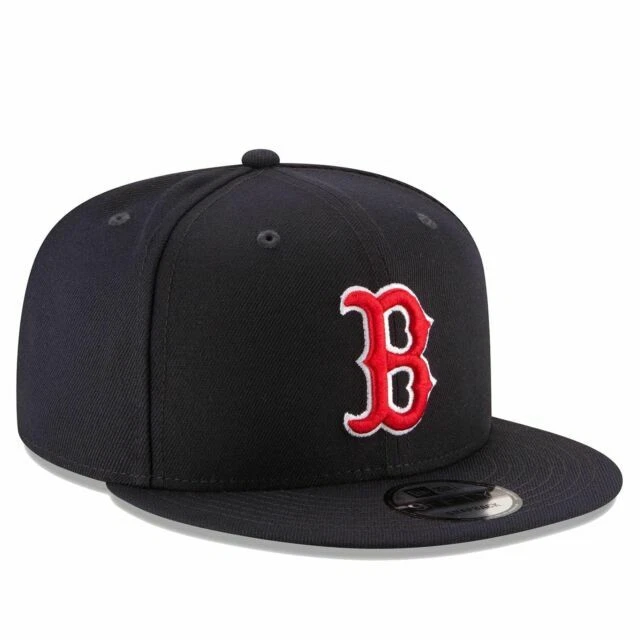 Boston New Era Hat cap Flat Brim One Size - Navy Blue