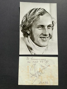 Tarjeta de autógrafo firmada por pilotos de Fórmula 1 HANS-JOACHIM STUCK 10x15 autógrafo - Imagen 1 de 1
