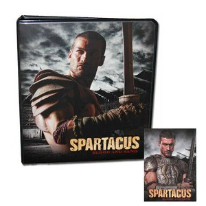SPARTACUS Binder BLOOD AND SAND Andy Whitfield Lucy Lawless + P2 Promo Card