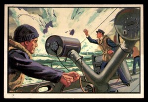 1954 Bowman U.S. Navy Victories #16 Y Gun Helps Defeat Enemy EX/MT